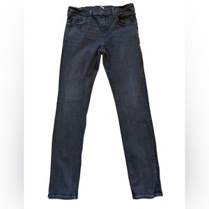 Paige Lennox Jeans Mens‎ 33x32 Faded Black Slim Fit Stretch Dark Wash Denim